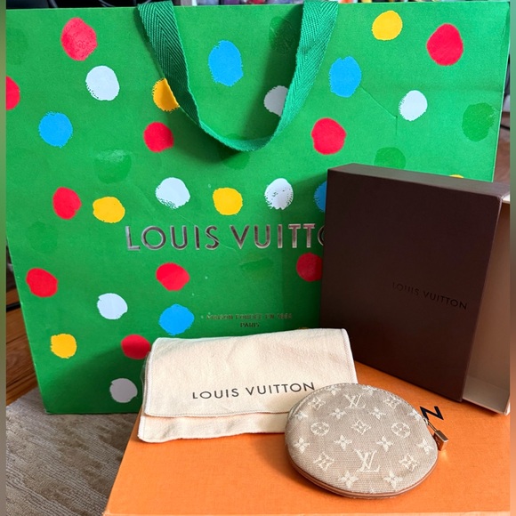 Louis Vuitton Handbags - Louis Vuitton Monogram Porte Monnaie Mini Lin Coin Case + box / dust bag